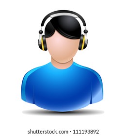 music listening vector