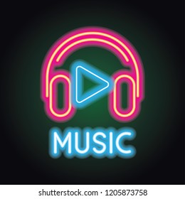 Music Live Music Logo Neon Light Stock Vector (Royalty Free) 1205873758 ...