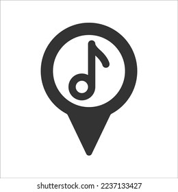 Symbol für den Musikort, Vektorgrafik