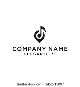music location logo design vector illustration template