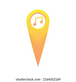 music location logo gradient design template icon
