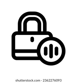 music lock icon. vector icon for your website, mobile, presentation, and logo design.