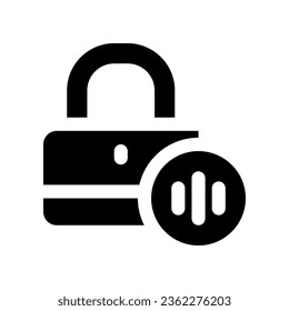music lock icon. vector icon for your website, mobile, presentation, and logo design.