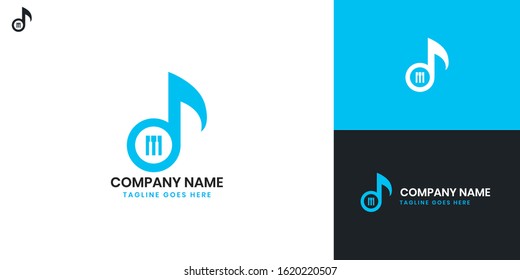 Music Logo - All elements on this template are editable with vector software.