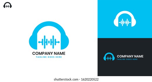 Music Logo - All elements on this template are editable with vector software.