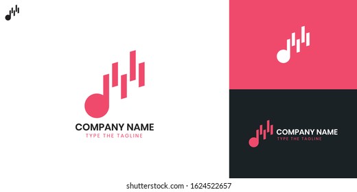 Music Logo - All elements on this template are editable with vector software.