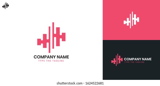 Music Logo - All elements on this template are editable with vector software.