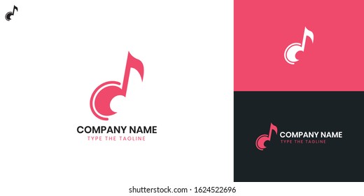 Music Logo - All elements on this template are editable with vector software.