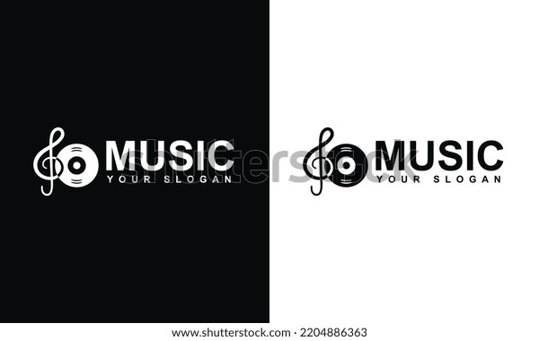 Music Logo Branding Vector Vintage Icon Stock Vector (royalty Free 