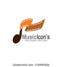 Music logo and cinema design combination, Movie icon template, Film logos