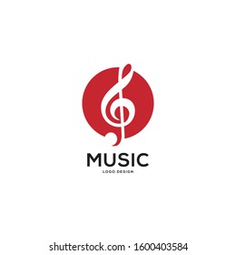 music logo with circle vector