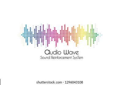 Music Logo concept sound wave, studio, music, DJ, audio system, store, party. Brand, branding, company, corporate, identity, logotype. Clean and modern stylish design - Vector