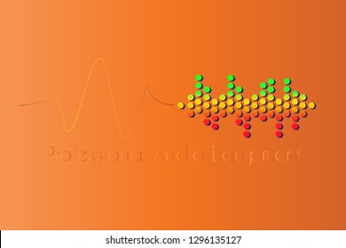Music Logo concept sound wave, studio, music, DJ, audio system, store, party. Brand, branding, company, corporate, identity, logotype. Clean and modern stylish design - Vector