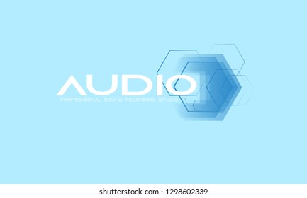 Music Logo concept sound wave, studio, music, DJ, audio system, store, party. Brand, branding, company, corporate, identity, logotype. Clean and modern stylish design - Vector