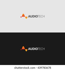 Music Logo Concept Sound Wave, Studio, Music