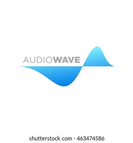 Music Logo concept sound wave, Colorful Abstract Line, Audio Technology