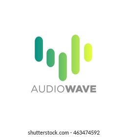 Music Logo concept sound wave, Colorful Abstract Line, Audio Technology