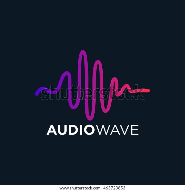 Music Logo Concept Sound Wave Audio Stock Vector Royalty Free 463723853