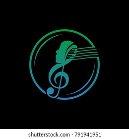 music logo concept vector template illustration