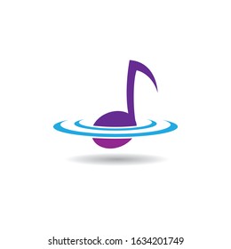 Music logo creative vector icon illustration