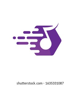 Music logo creative vector icon illustration