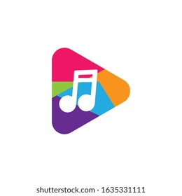 Music logo creative vector icon illustration
