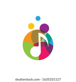 Music logo creative vector icon illustration