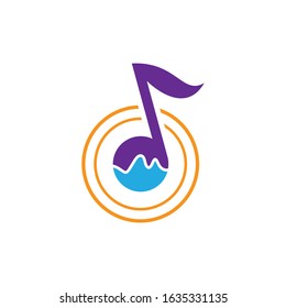 Music logo creative vector icon illustration