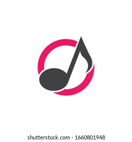 Ilustración de icono de vector creativo del logotipo de música