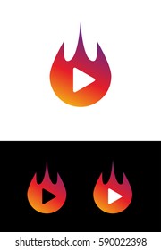 Music logo design concept. Business creative icon for musical company. Sound audio brand for mobile app or studio. Music player symbol