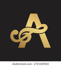Música Un diseño de logotipo. Diseño de logo musical. Diseño de logotipo creativo
