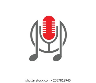 Music logo design creative modern vector template.