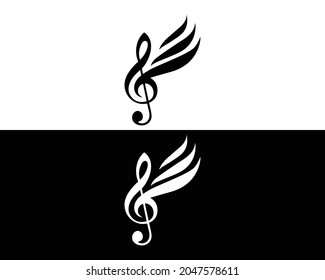 Diseño del logotipo musical plantilla vectorial moderna creativa.