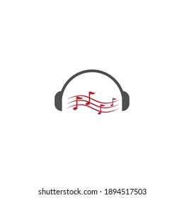 vector de icono de diseño de logotipo de música.