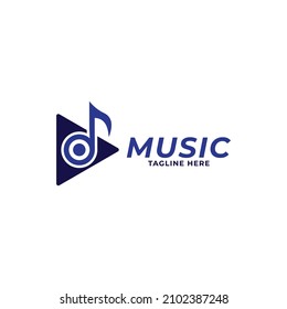music logo design icon vector template.