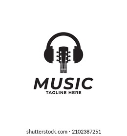 Logo Design Symbol Vektorvorlage für Musik.