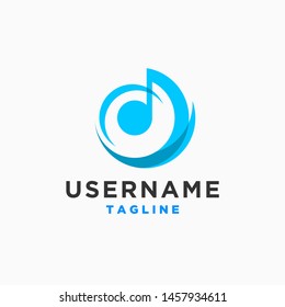 music logo design inspiration . music logo template . circle music logo