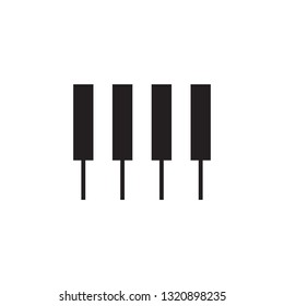 Music logo design with piano icon