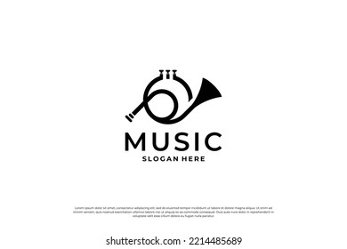 music logo design. saxophone, jazz icon logo vector illustration