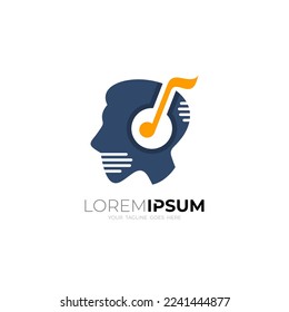 Diseño del logotipo musical, plantilla del logotipo de cantantes, personas y logotipo de karaoke