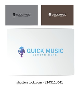 music logo design with template