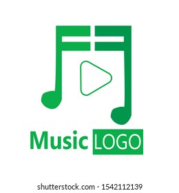 Music Logo Design Template. Music Note Sign. Musical Symbol. Creative Concept for entertainment logo
