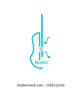 Music Logo Design Template. Music Note Sign. Musical Symbol. Creative Concept for entertainment logo