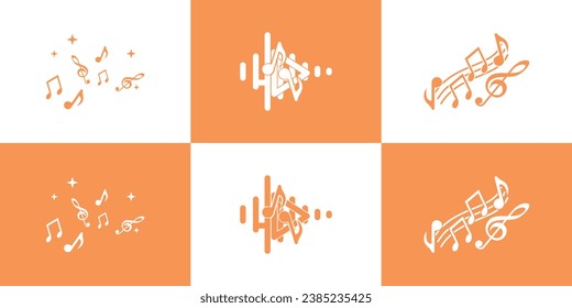 Diseño de logotipo de música exclusivo con vector premium ecualizador