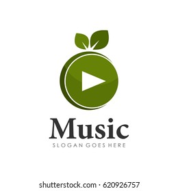 Music logo design vector