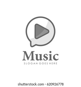 Music logo design vector