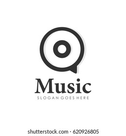 Music logo design vector