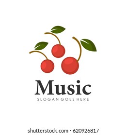 Music logo design vector