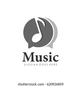 Music logo design vector