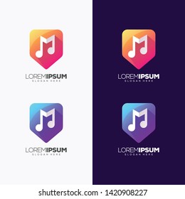 music logo design vector illustration